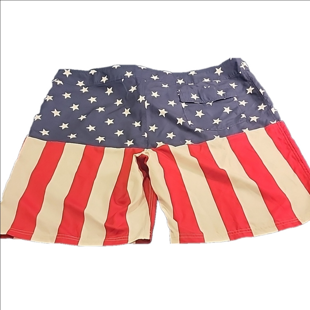 Mens American Legacy American Flag Swim Trunks Swimwear - Picture 3 of 6